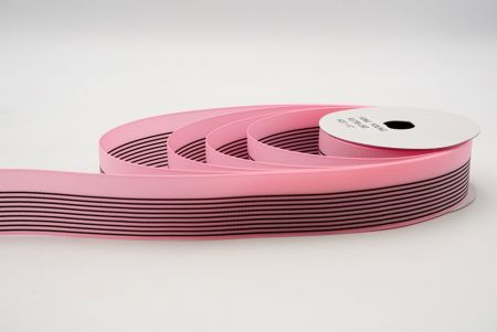 Fita de gorgorão com design linear reto rosa_K1756-150